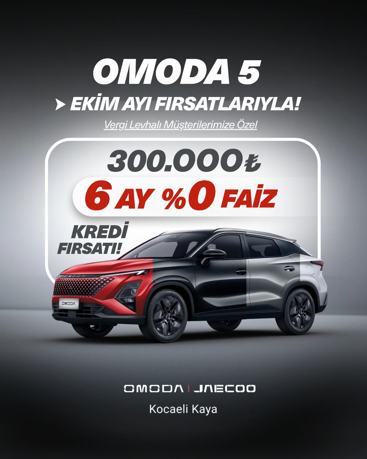 OMODA 5 Ekim ayı kredi fırsatı kampanyası